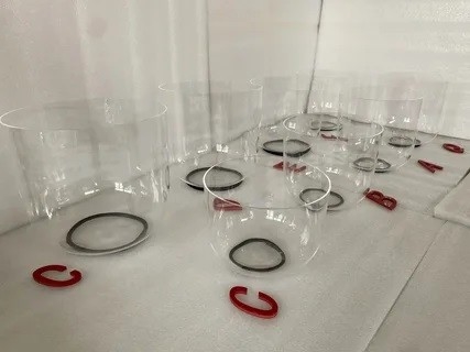 Clear quartz singing bowls from manufactures