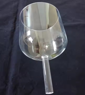 6 INCH HANDLE CLEAR CRYSTAL BOWLS WITH CARRYING BAGS