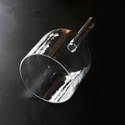 Portable hand held crystal singing bowl with handles