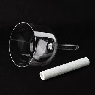Clear crystal singing bowls 8 inch