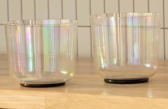 Alchemy Clear Fused  singing bowls with carrying case and mallets