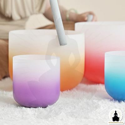 Frosted Quartz Crystal Singing Bowl for Sound Therapy