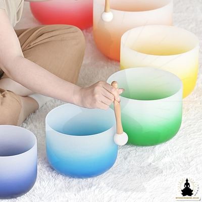 Frosted Quartz Crystal Singing Bowl for Sound Therapy