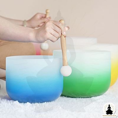 Frosted Quartz Crystal Singing Bowl for Sound Therapy