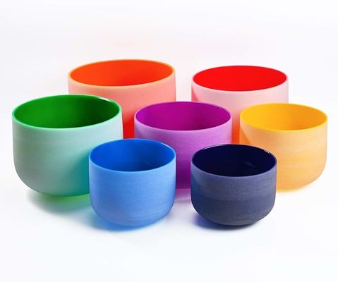 Frosted Color Quartz  Singing Bowls for Sound Healing factory sell directly