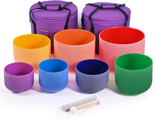Frosted Color Quartz  Singing Bowls for Sound Healing factory sell directly
