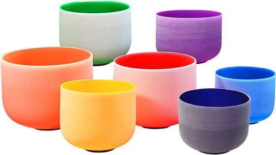 Frosted Color Quartz  Singing Bowls for Sound Healing factory sell directly