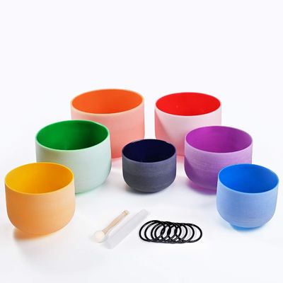 Frosted Color Quartz  Singing Bowls for Sound Healing factory sell directly