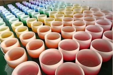 Red Color Quartz Crystal Singing Bowls for Sound Healing from china manufacturers