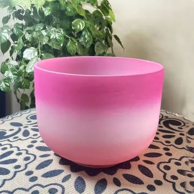 Light Gradiant Rainbow Quartz Crystal Singing Bowl 8-14 for sound healing