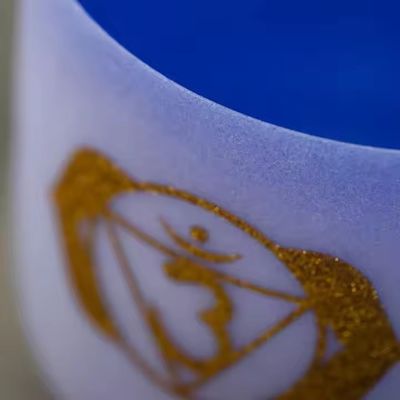 Chakra color frosted singing bowl set 8-14''
