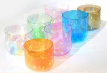 Clear Quartz Color Quartz Singing Bowls for Sound Healing free o-rings