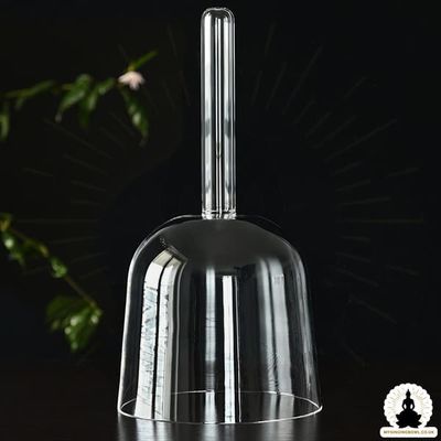 Singing quartz crystal bowl for healing