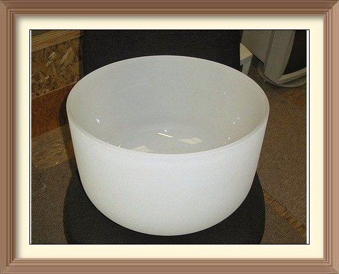 Classic frosted quartz singing bowl with mallet and orings  from 6 inch to 24 inch for sound therapy