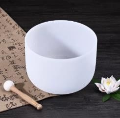 Frosted Chakra Crystal Singing Bowls factory sell directly with carrying case