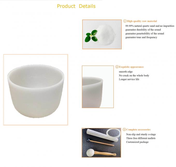 The Original Classic Frosted Crystal Singing Bowls 6'' to 12'' 6